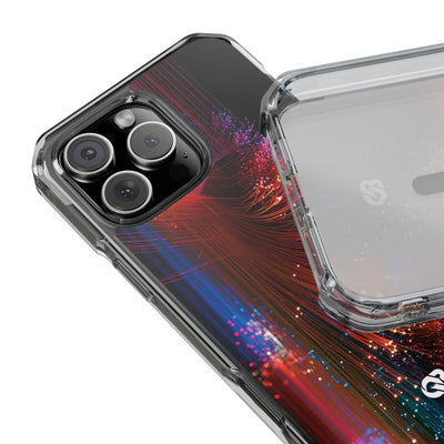 Black Impact MagSafe Phone Case for iPhone - Cyber Optic Streak