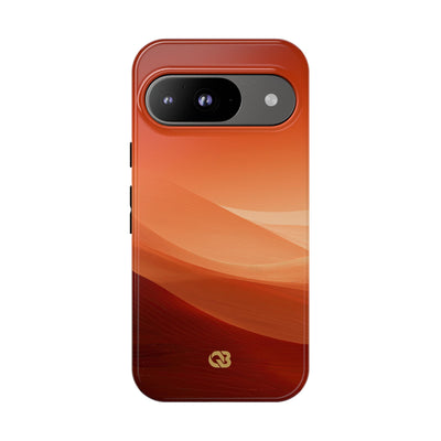 Orange Tough Phone Case for Google Pixel - Crimson Dune Gradient