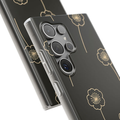 Black Lite Phone Case for Samsung - Obsidian Sand Petals