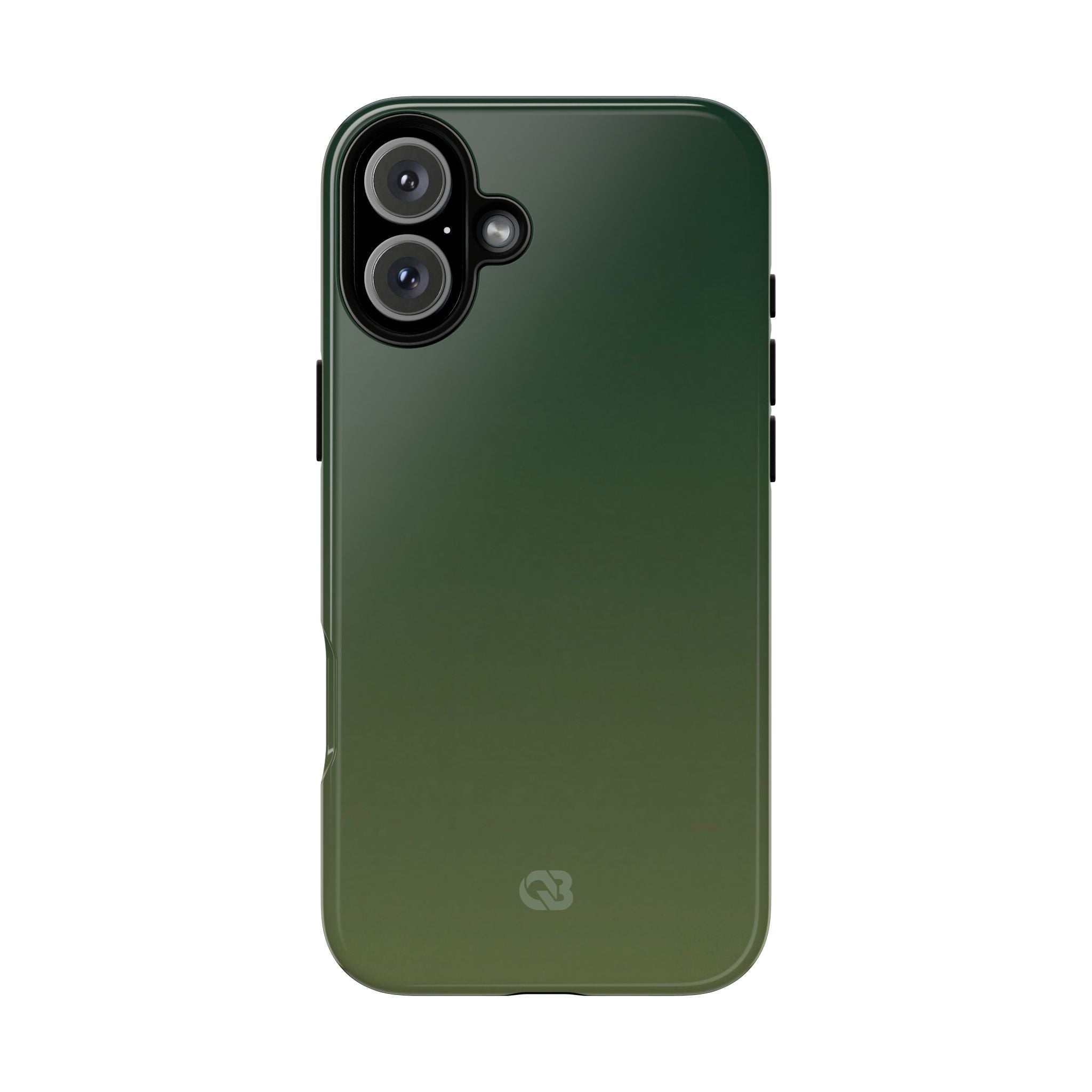 Green Tough Phone Case for iPhone - Shadow Moss Grain