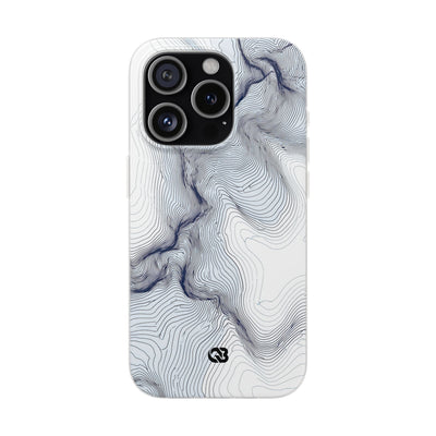 White Lite Phone Case for iPhone - Nordic Ridge Topo