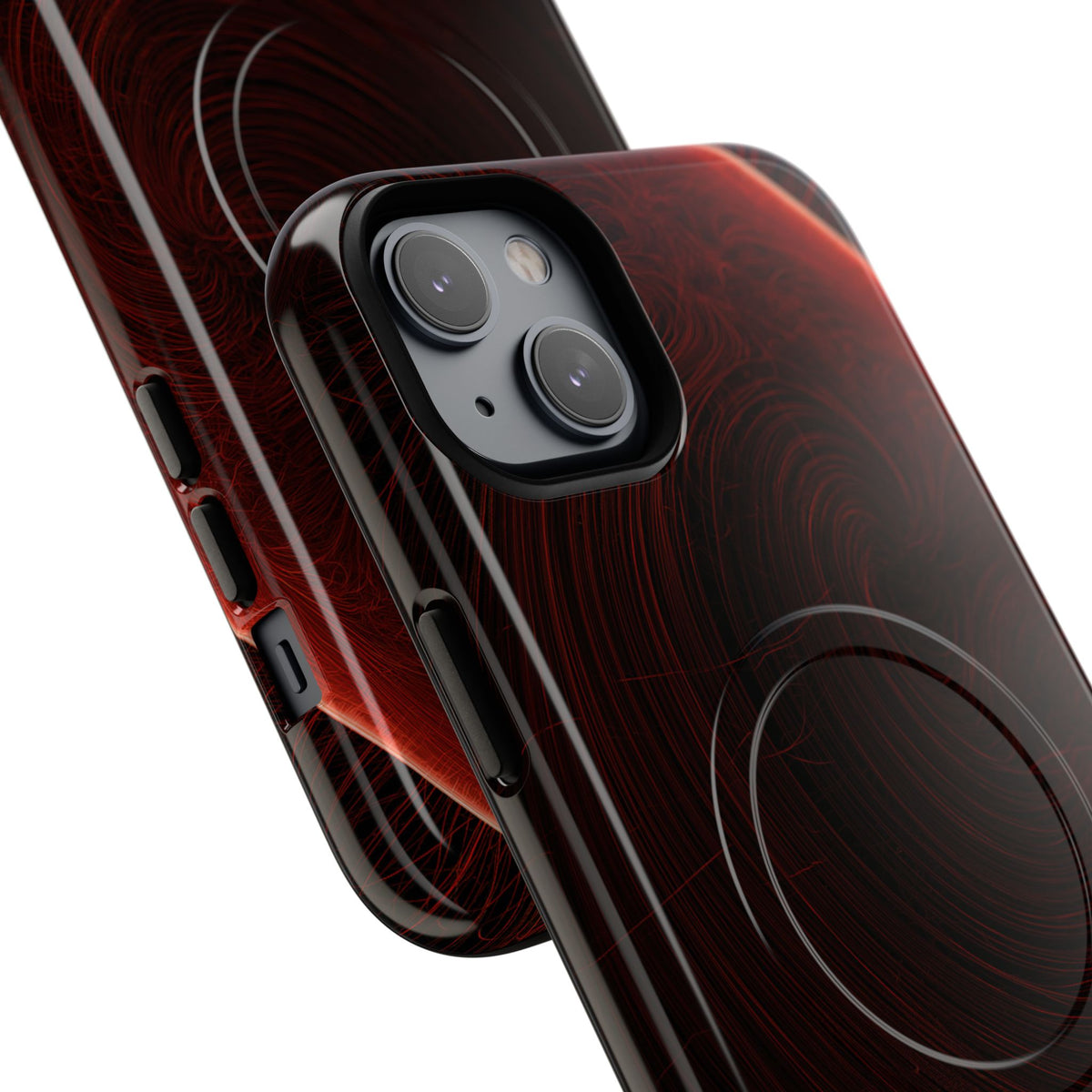 Red Tough 2.0 Magsafe Phone Case for iPhone - Crimson Flare Flux