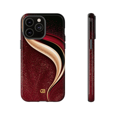 Gilded Crimson Flow · Tough Phone Case for iPhone · Red