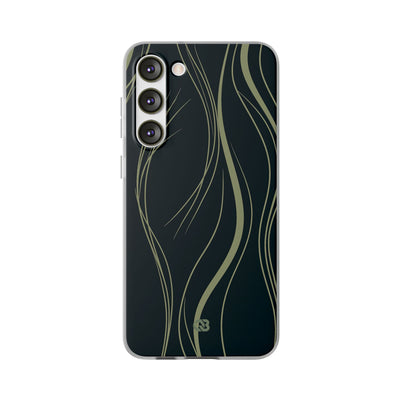 Green Lite Phone Case for Samsung - Obsidian Sage Flow