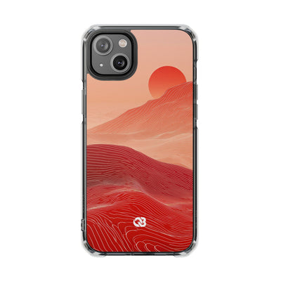 Red Impact MagSafe Phone Case for iPhone - Crimson Ridge Lines