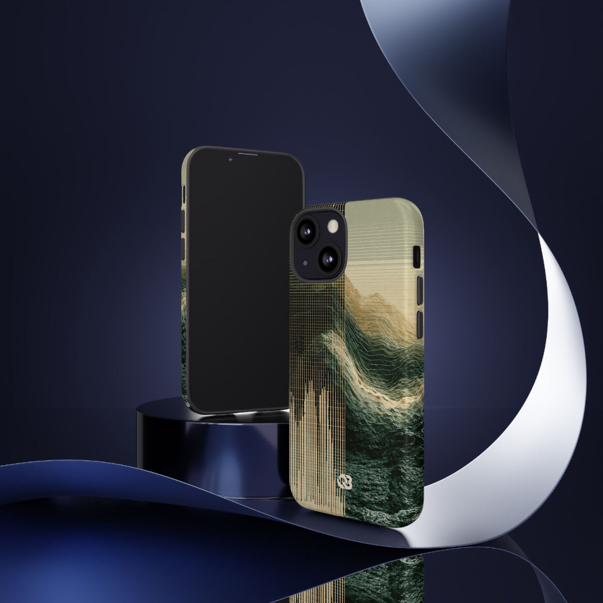 Orbital Topography · Tough Phone Case for iPhone · Green