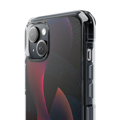 Black Impact MagSafe Phone Case for iPhone - Cobalt Crimson Flux