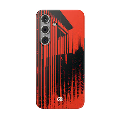 Red Lite Phone Case for Samsung - Crimson Brutalist Distortion