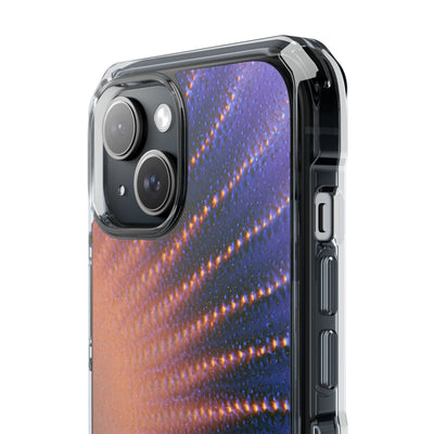 Luminous Aura Burst · Clear Impact Magnetic Phone Case for iPhone · Blue