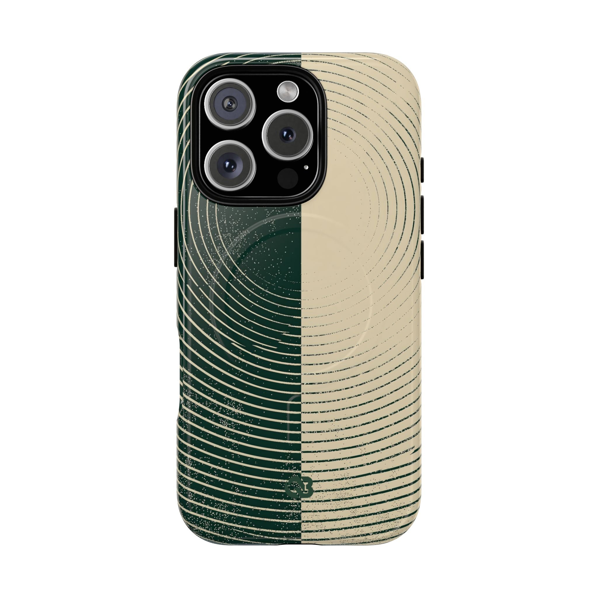 Green Tough 2.0 Magsafe Phone Case for iPhone - Evergreen Split Grain