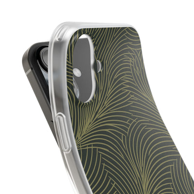 Green Lite Phone Case for iPhone - Dark Olive Plume