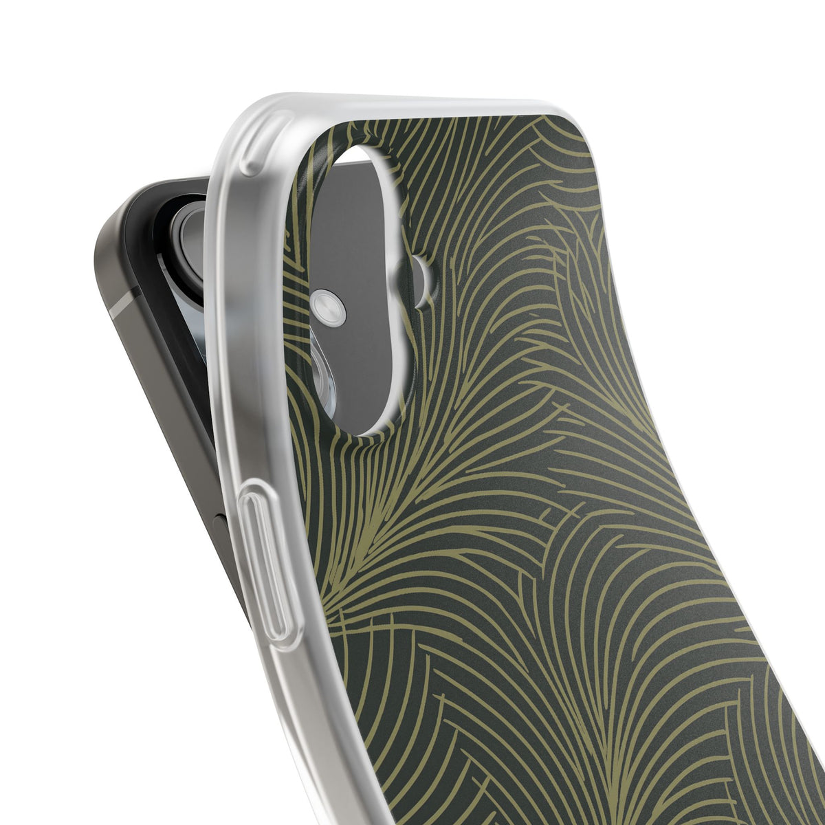 Midnight Palm Frond · Lite Phone Case for iPhone ·  Green