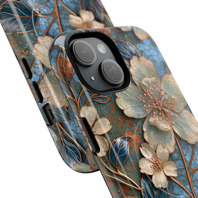 Gilded Blossom Reverie · Tough 2.0 Magnetic Phone Case for iPhone · Teal