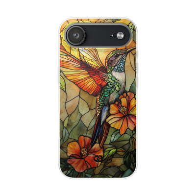 Amber Glass Hummingbird · Soft Phone Case for iPhone