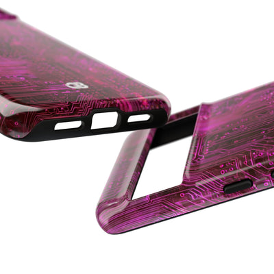Magenta Circuit Trace · Tough Phone Case for Pixel ·  Pink
