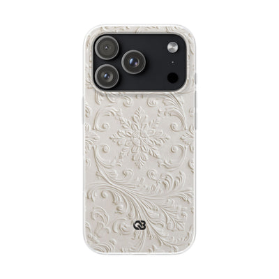 Ivory Baroque Relief · Lite Phone Case for iPhone ·  White