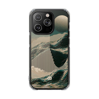Green Impact MagSafe Phone Case for iPhone - Lunar Moss Topography