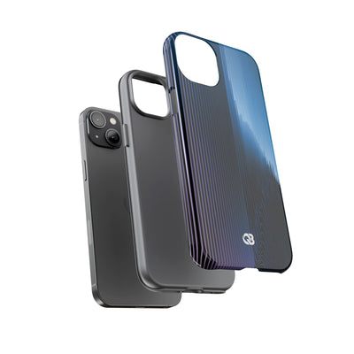 Blue Tough Phone Case for iPhone - Indigo Distortion Wave