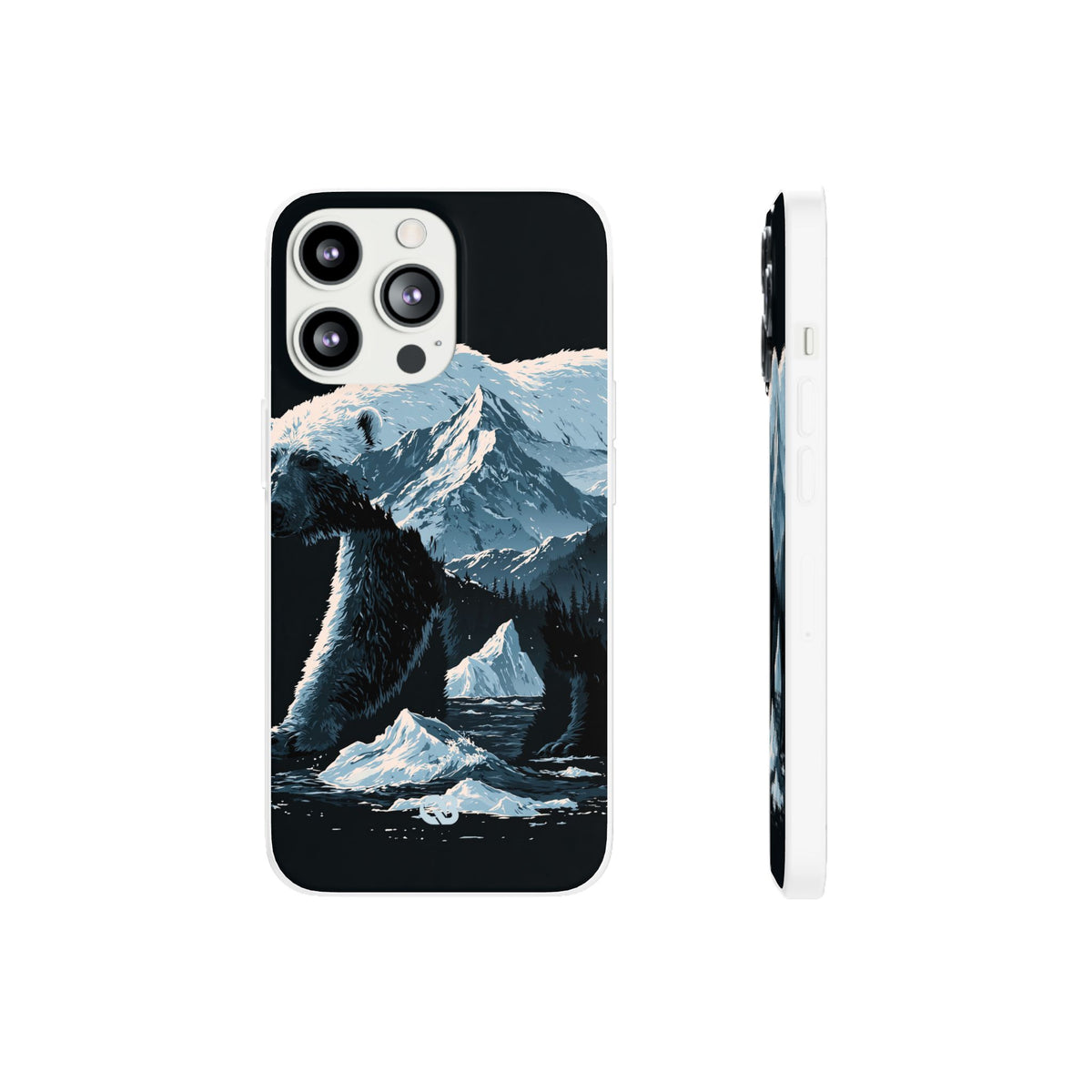Nordic Arctic Bear · Lite Phone Case for iPhone ·  Black