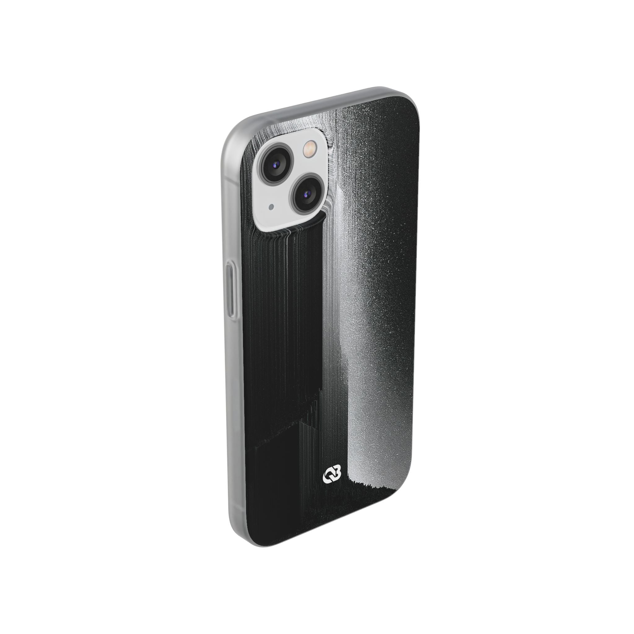 Black Lite Phone Case for iPhone - Brutalist Pixel Monolith