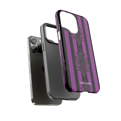 Damast Elegance Paars iPhone 14 Pro Max Cover - Tough