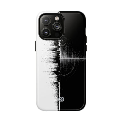 Black Tough 2.0 Magsafe Phone Case for iPhone - Static Signal Split