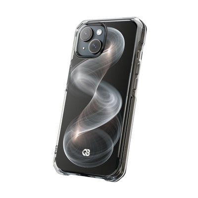 Luminous Vortex · Clear Impact Magnetic Phone Case for iPhone · Black