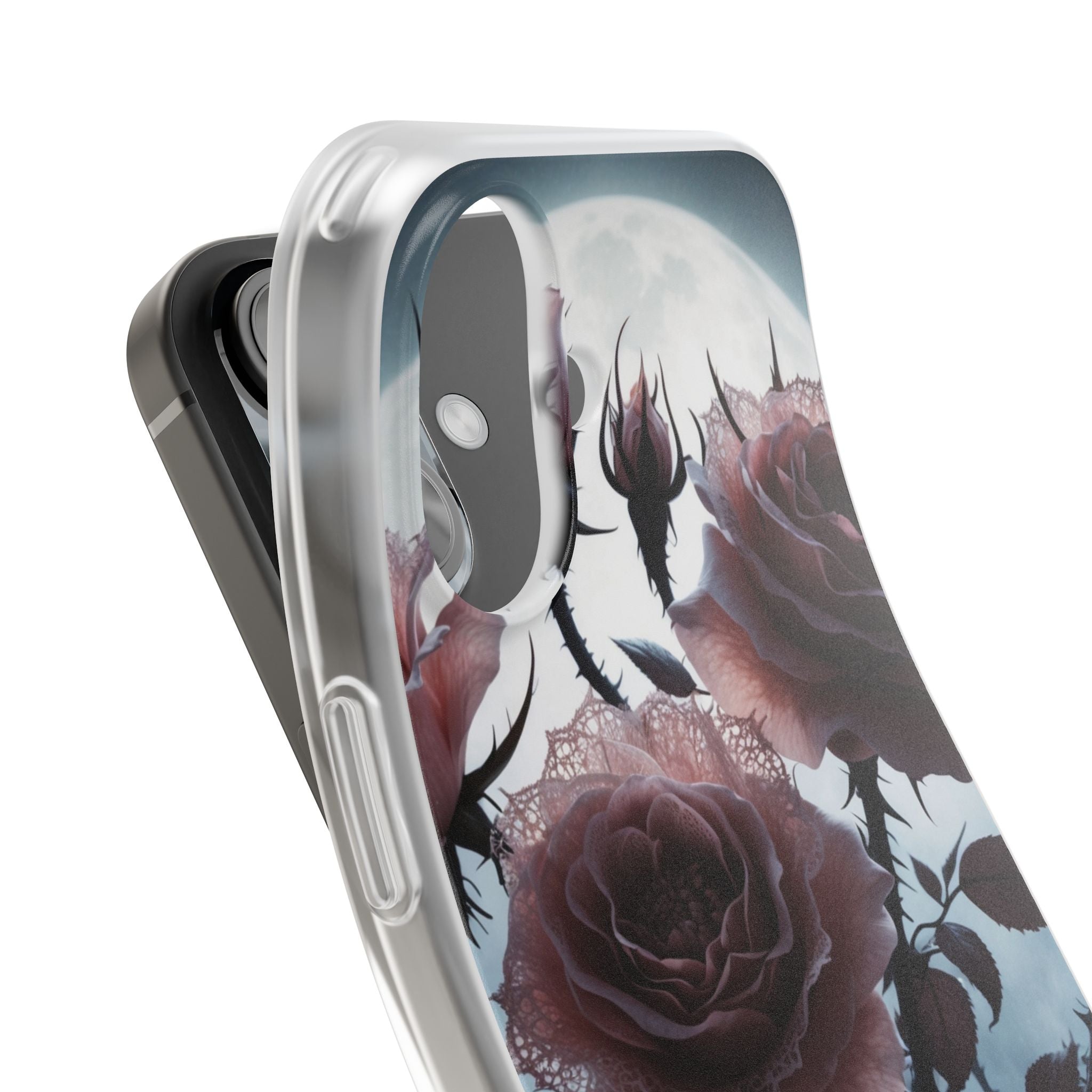 Luminous Rose Thorns iPhone 16 Case - Soft