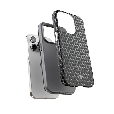 Silver Tough Phone Case for iPhone - Brutalist Steel Mesh