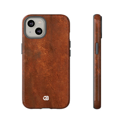 Orange Tough Phone Case for iPhone - Oxidized Iron Crust