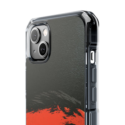 Crimson Raptor Noir · Clear Impact Magnetic Phone Case for iPhone ·  Black