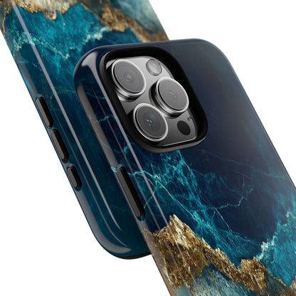 Jagged Gold Split iPhone 16 Pro Max Case - Tough