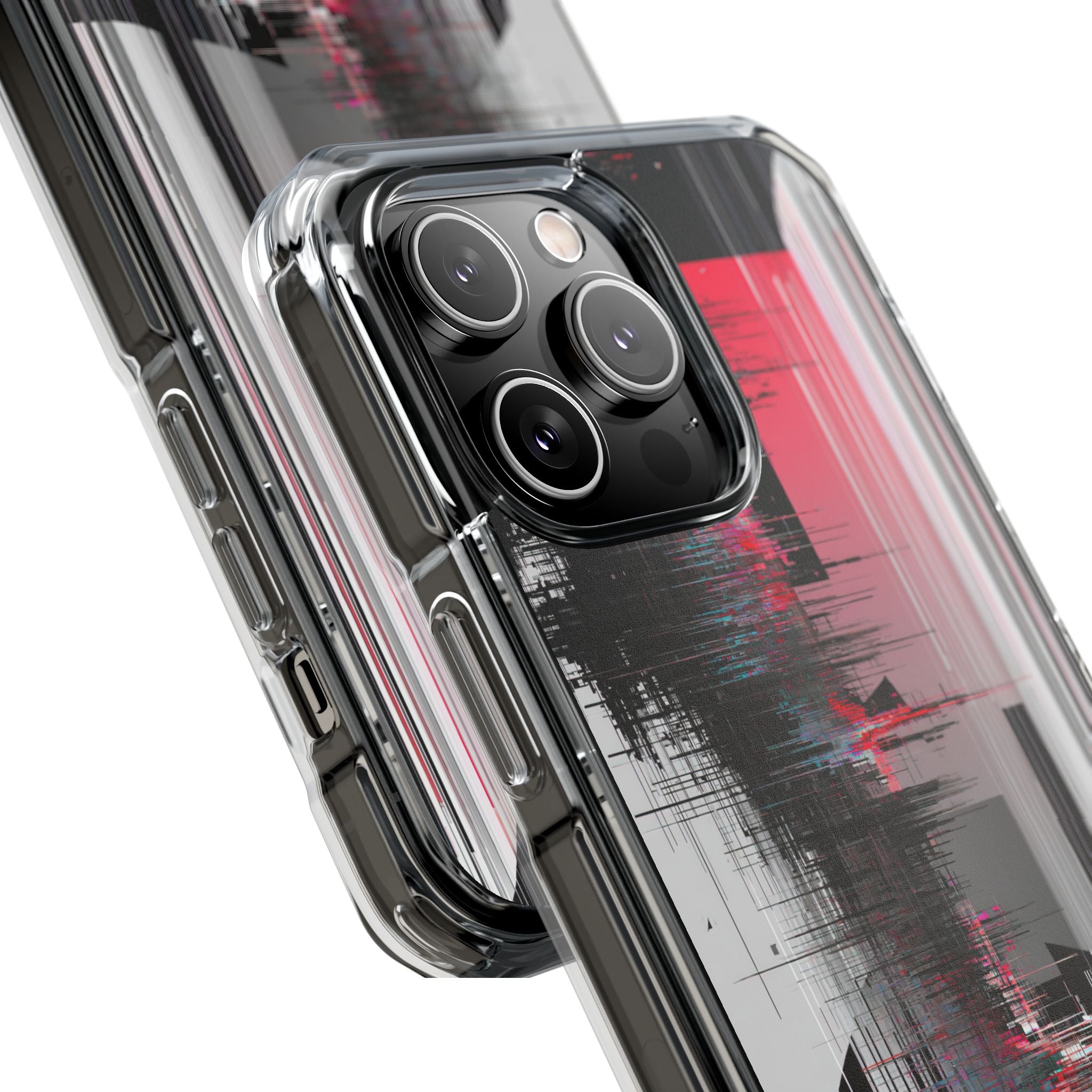 Black Impact MagSafe Phone Case for iPhone - Crimson Data Leak