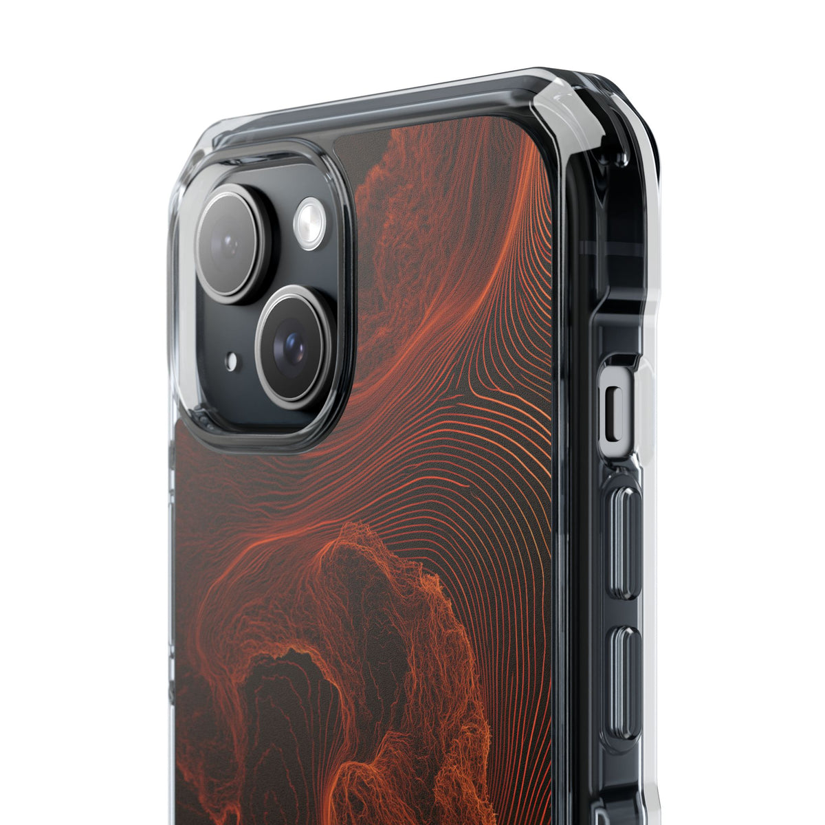 Amber Filament · Clear Impact Magnetic Phone Case for iPhone · Orange