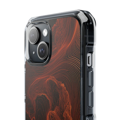 Amber Filament · Clear Impact Magnetic Phone Case for iPhone · Orange
