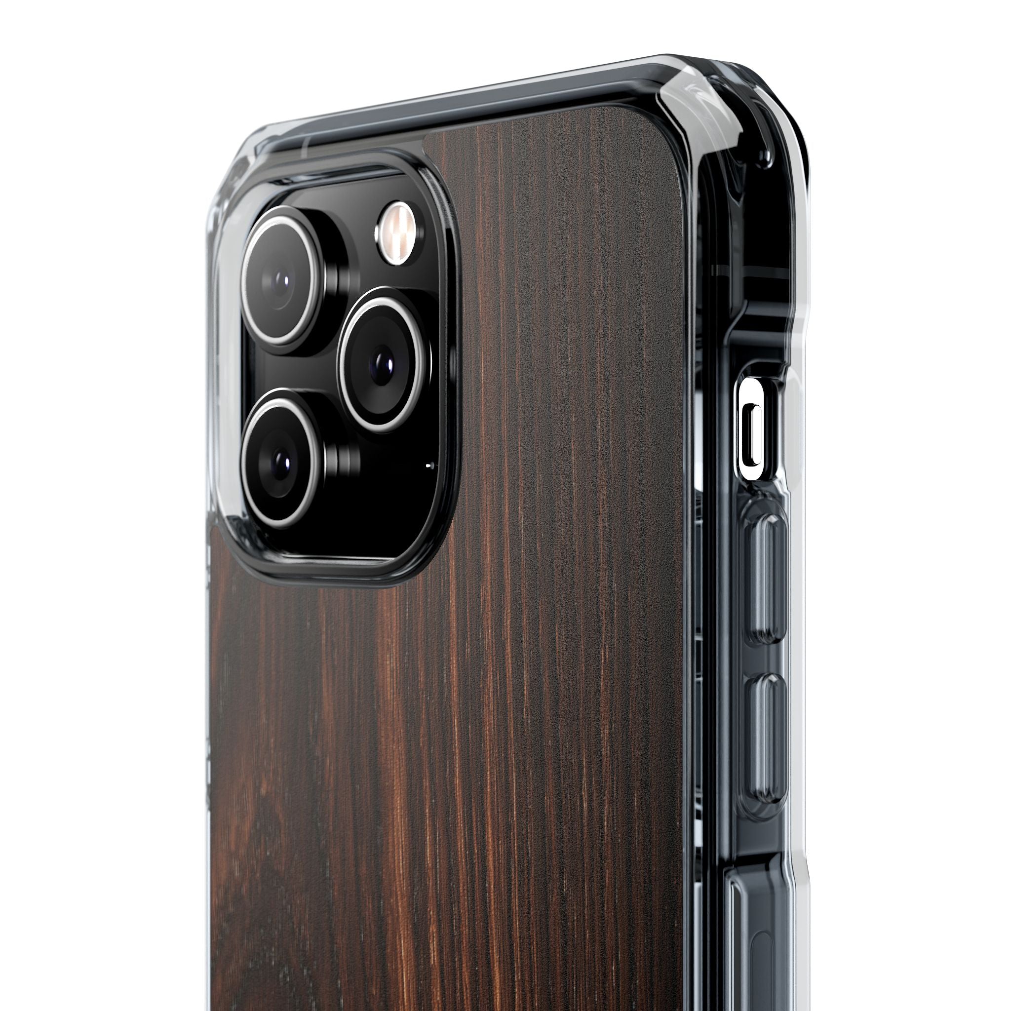 Brown Impact MagSafe Phone Case for iPhone - Burnished Mahogany Grain