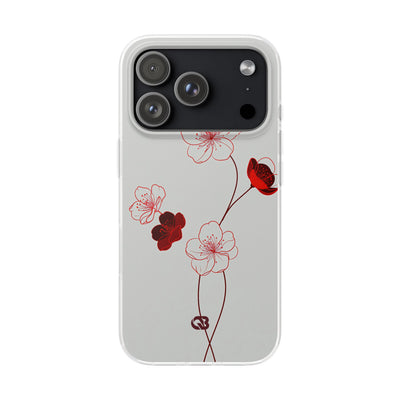 Red Lite Phone Case for iPhone - Kyoto Ember Bloom