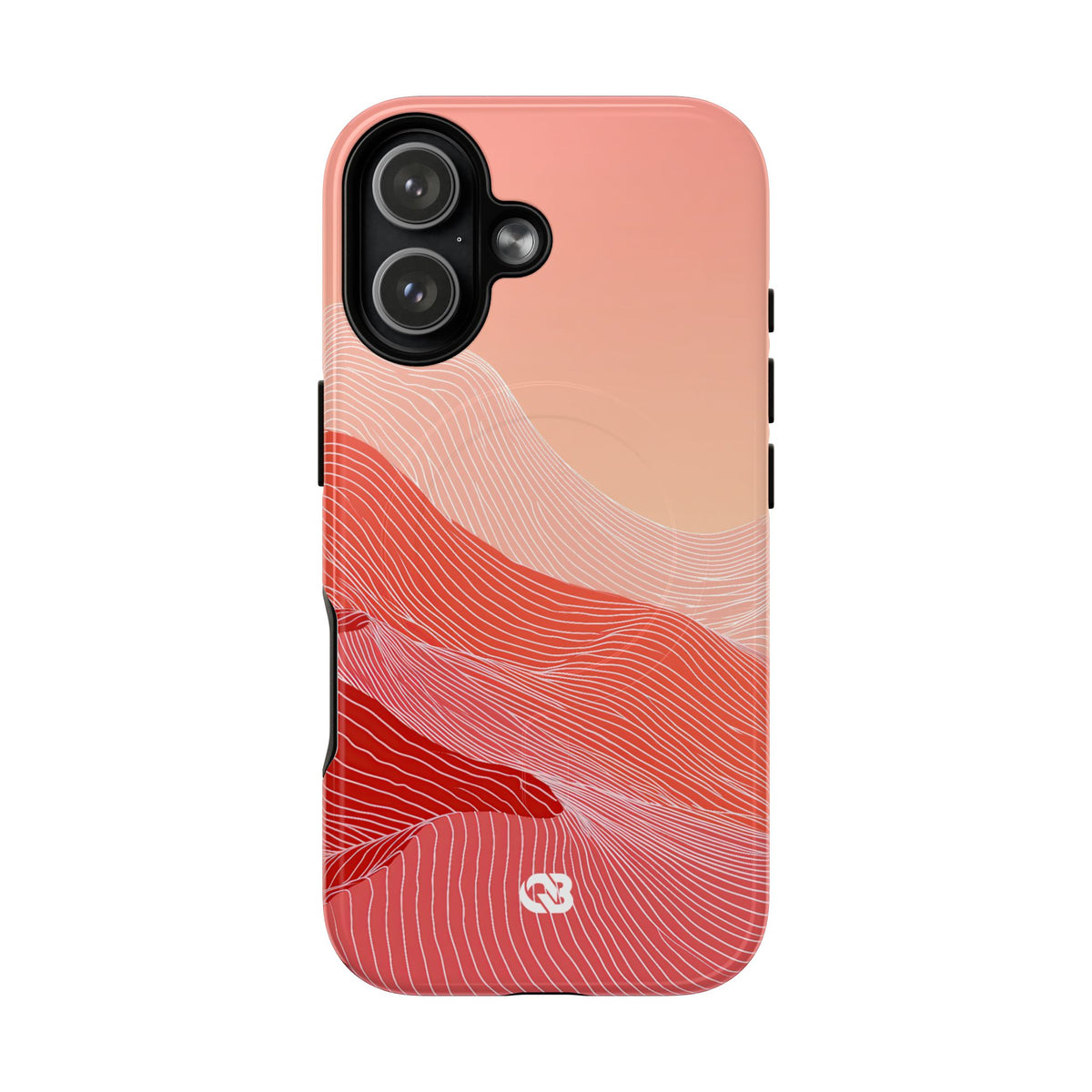 Coral Ridge Contours · Tough 2.0 Magnetic Phone Case for iPhone · Red