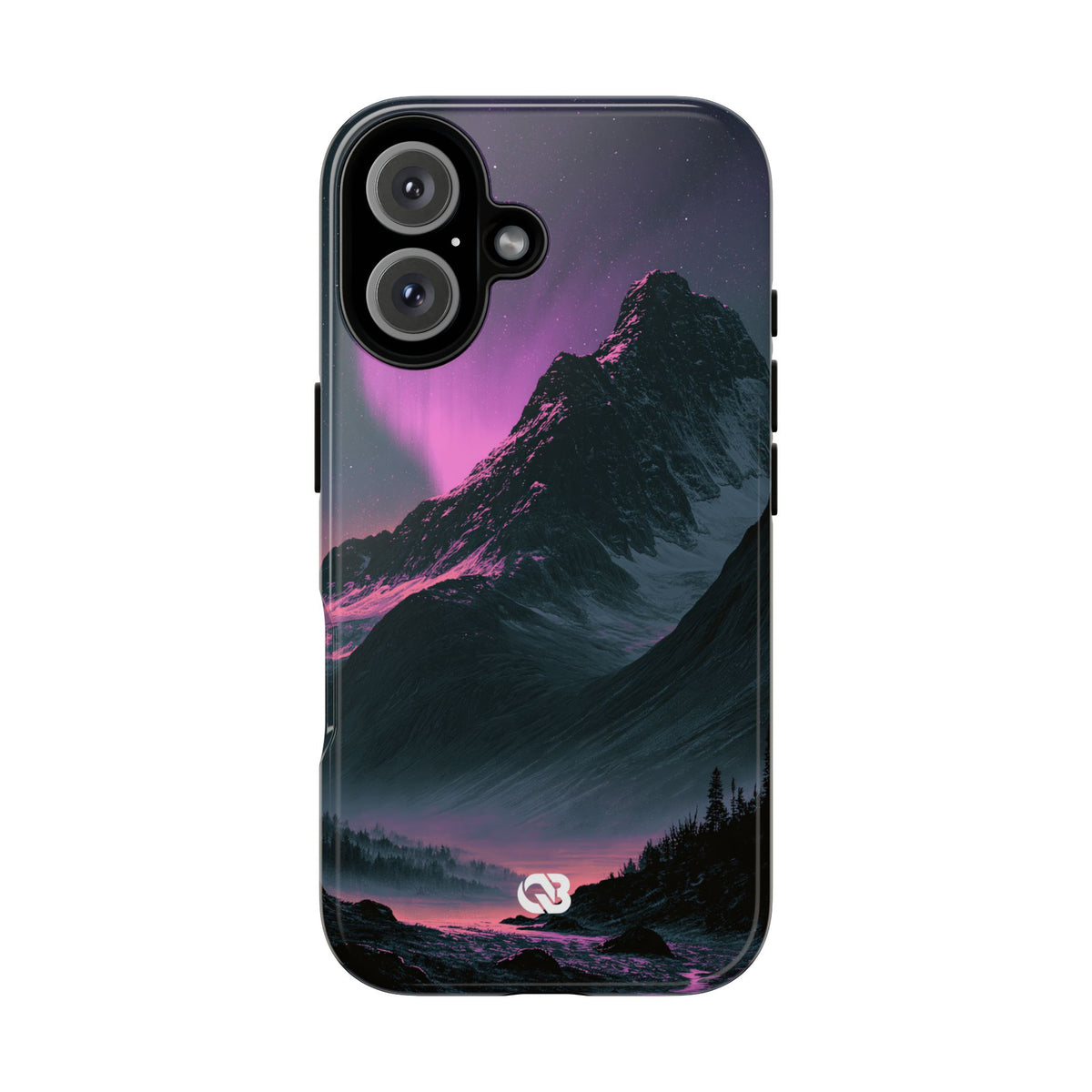 Arctic Aurora Summit · Tough Phone Case for iPhone · Black