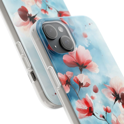 Pink Blossom Drift iPhone 15 Plus Case - Soft