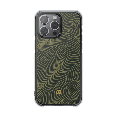 Green Impact MagSafe Phone Case for iPhone - Dark Olive Plume