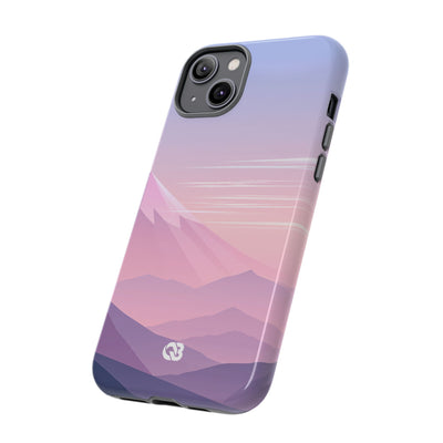 Purple Tough Phone Case for iPhone - Lavender Alpine Dawn