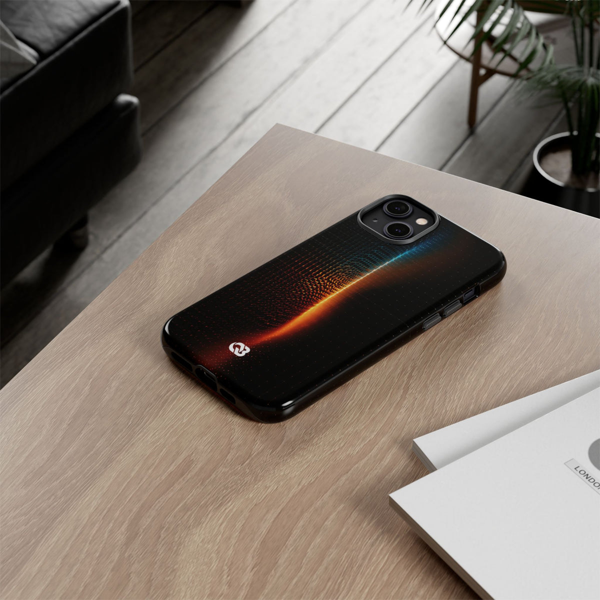 Luminous Refraction Grid · Tough Phone Case for iPhone · Black