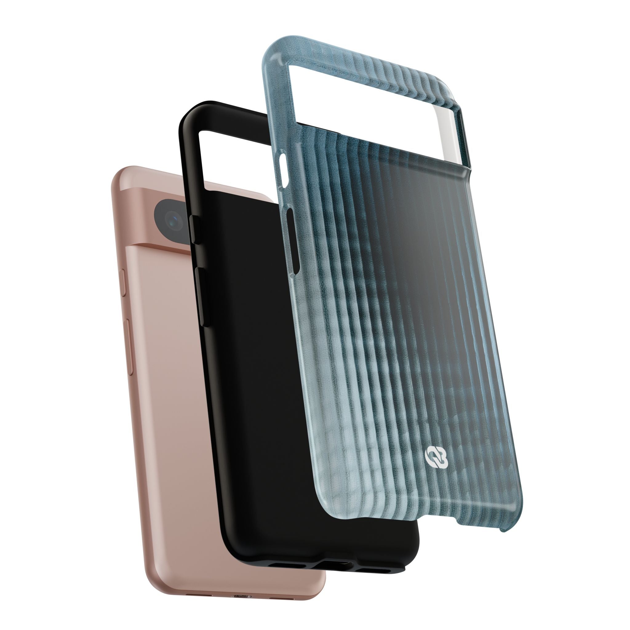 Blue Tough Phone Case for Google Pixel - Glacial Reeded Glass