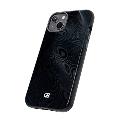 Black Tough Phone Case for iPhone - Obsidian Ridge Flux