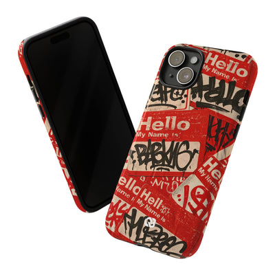 Slap Tag Collage · Tough Phone Case for iPhone · Red