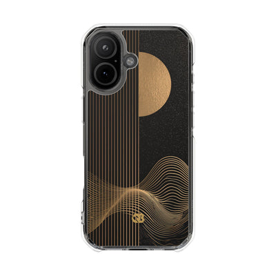 Gold Impact MagSafe Phone Case for iPhone - Gilded Obsidian Dunes