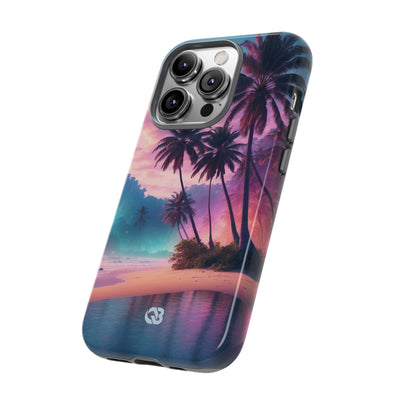 Neon Shore Palms · Tough Handyhülle für iPhone