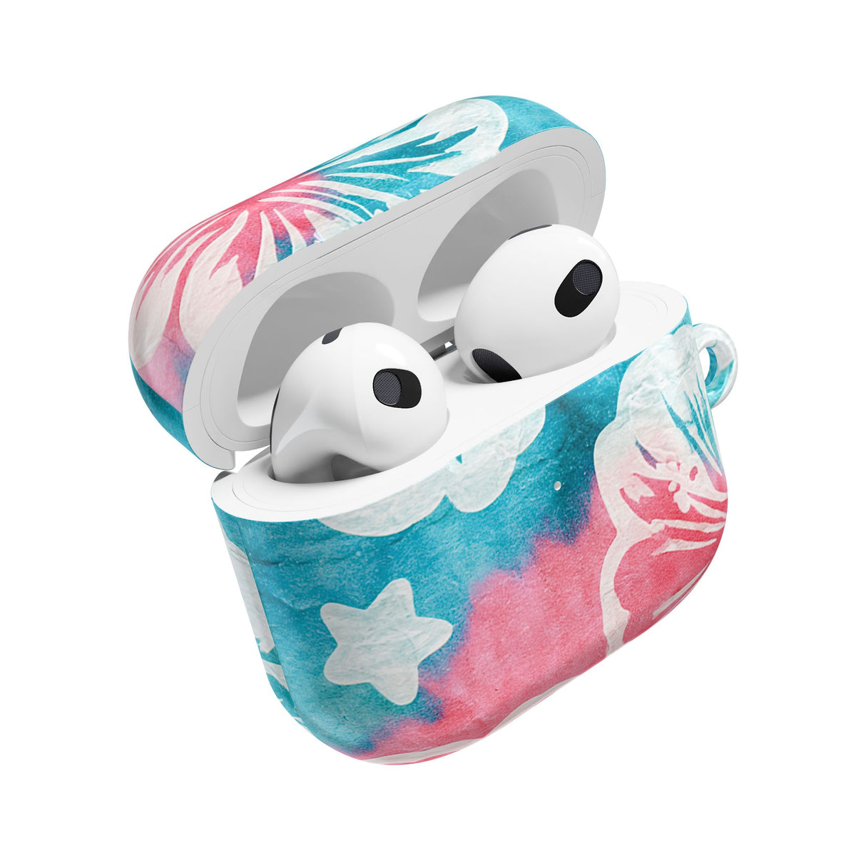 Tropical Hibiscus Bloom · Hard Case for AirPods & AirPods Pro · Teal