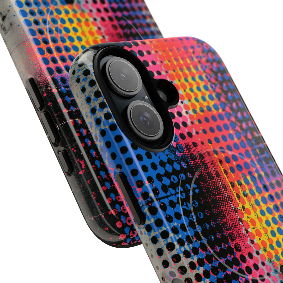Chromatic Halftone Grid · Tough 2.0 Magnetic Phone Case for iPhone · Blue